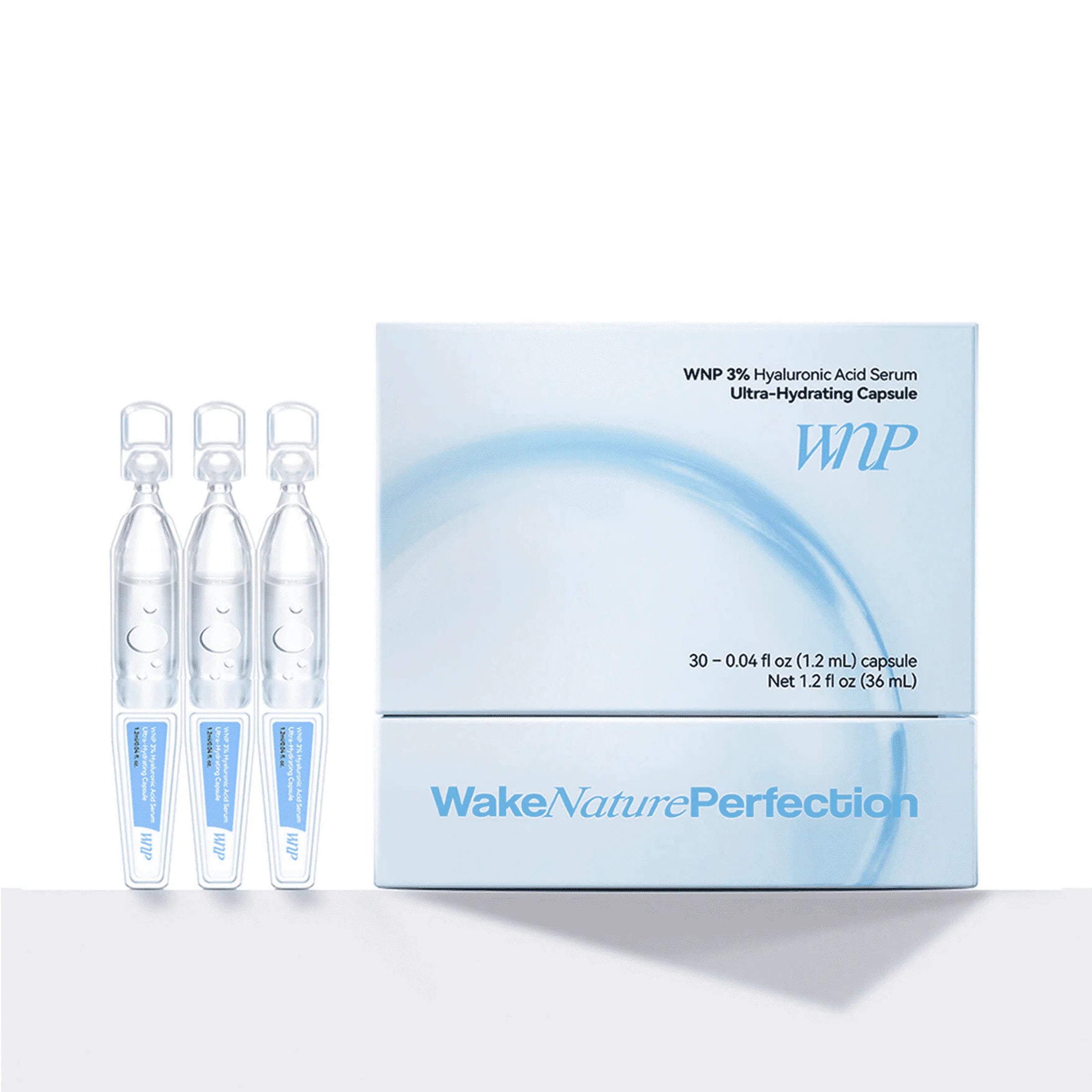 Ultra Hydrating Serum 3% Hyaluronic Acid with 4D Hyaluronic Acid, Pre-Makeup Skincare, Single-Use Vials 1.2Ml X 30